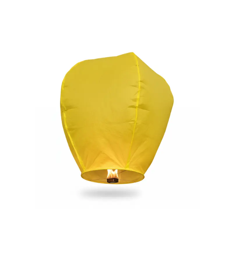 Globos de Cantoya Blanco Amarillo, Globos Rapunzel, Globos de Papel Seda, Globos de los Deseos, Linternas Chinas, Sky Lanterns, Farolillo Chino Globo de Cantoya Amarillo - Imagen 1