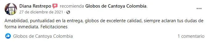 Reseñas Facebook #3, globos de cantoya colombia, de los deseos, linternas chinas, sky lanterns, de papel de sea, Colombia, Cali, Medellín, Bogotá, Barranquilla, Cartagena y Pasto
