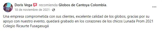Reseñas Facebook #5, globos de cantoya colombia, de los deseos, linternas chinas, sky lanterns, de papel de sea, Colombia, Cali, Medellín, Bogotá, Barranquilla, Cartagena y Pasto