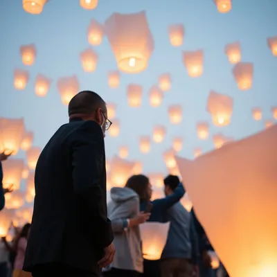 Supervisión del lanzamiento de globos de Cantoya en un evento