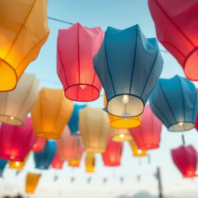 Colores de globos de Cantoya y su simbolismo en una celebración